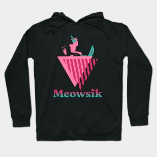 DJ Cat Performing | Meowsik cat pink Hoodie